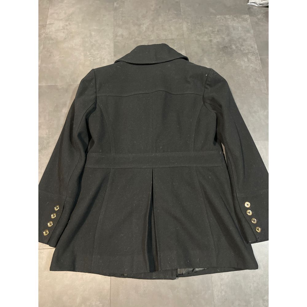 Michael Kors Black Double-Breasted Peacoat with‎ Gold Buttons size 14 B-221 - Picture 5 of 5